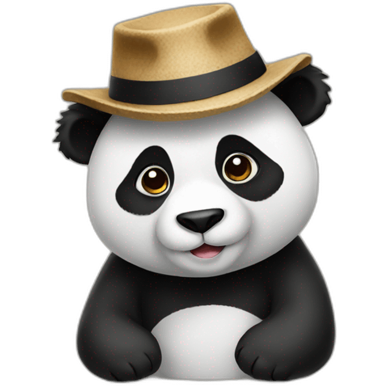 panda with hat emoji