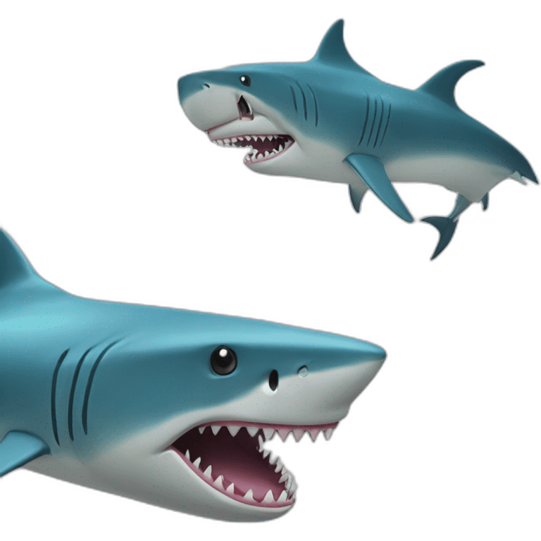 Requin avec un fantôme  emoji