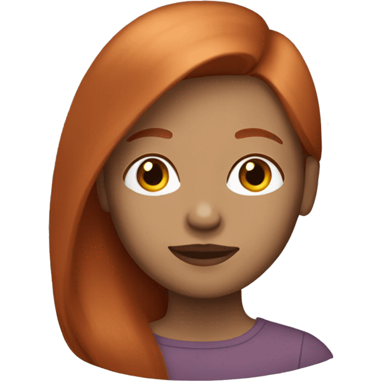 Red-haired woman with straight hair, normal skin emoji