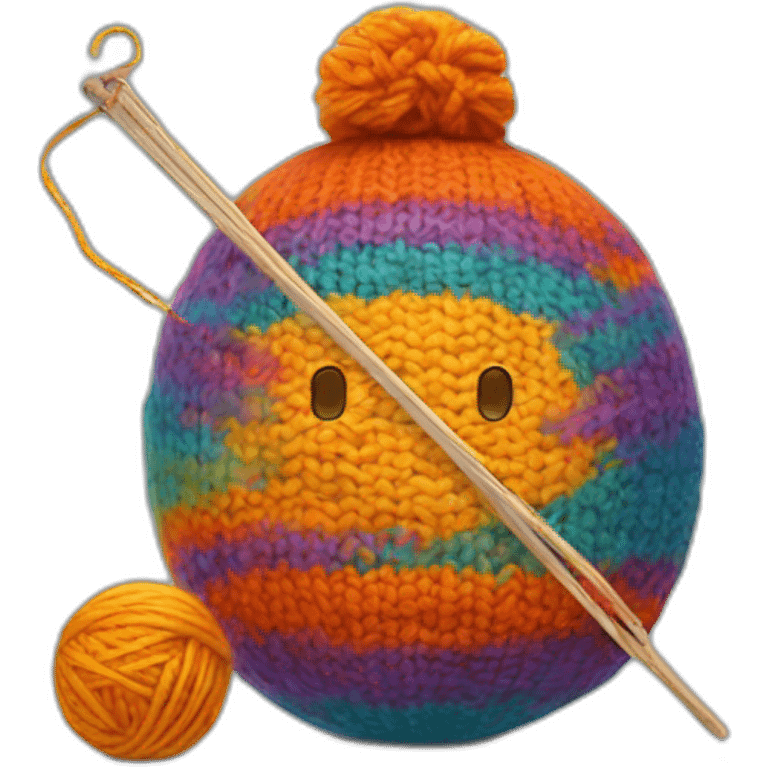 gay knitting ball emoji