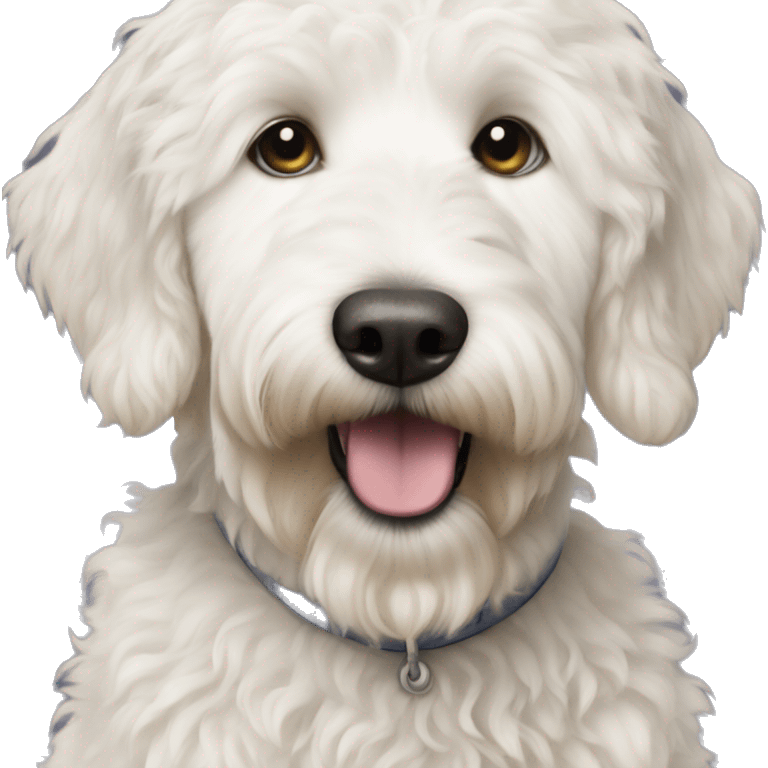 White goldendoodle  emoji