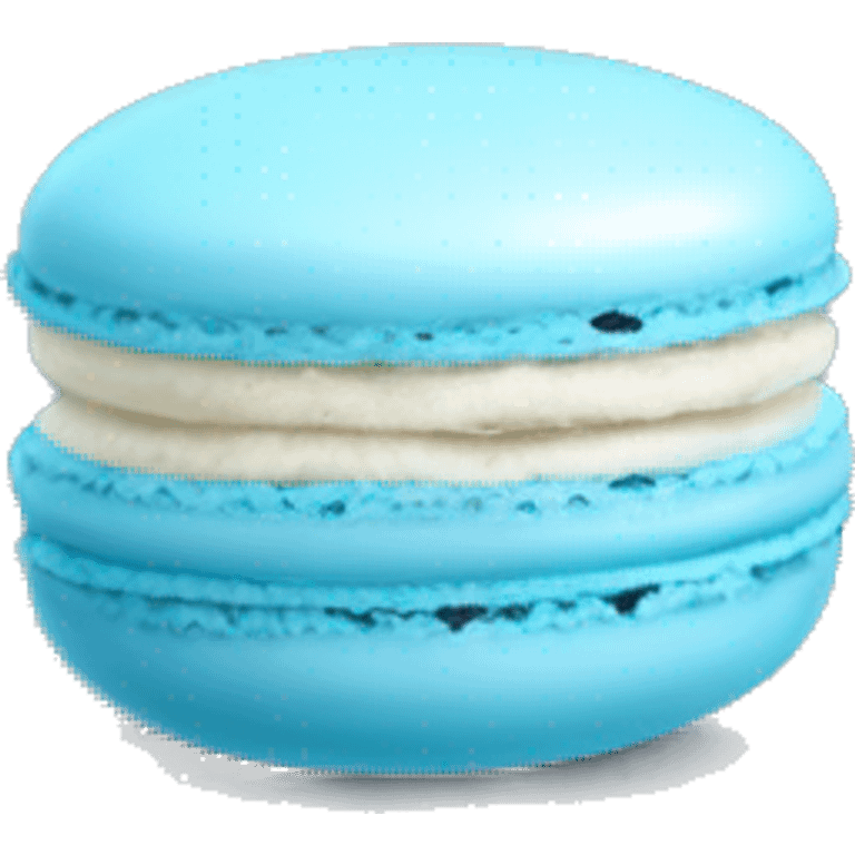 Realistic baby blue macaroon emoji