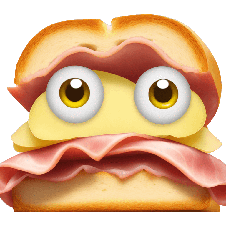 Ham sandwich eyes emoji