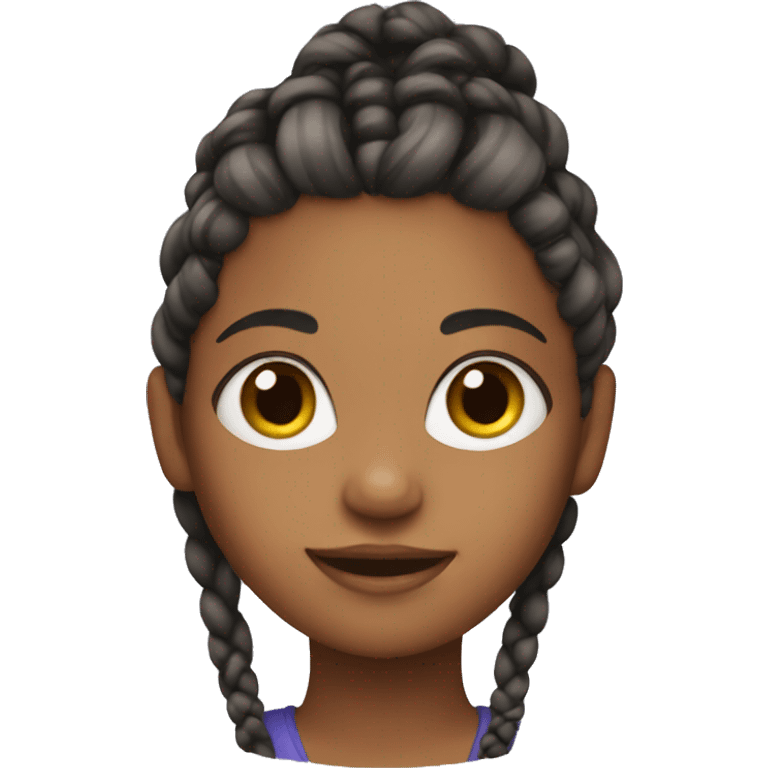 Girl with braids  emoji