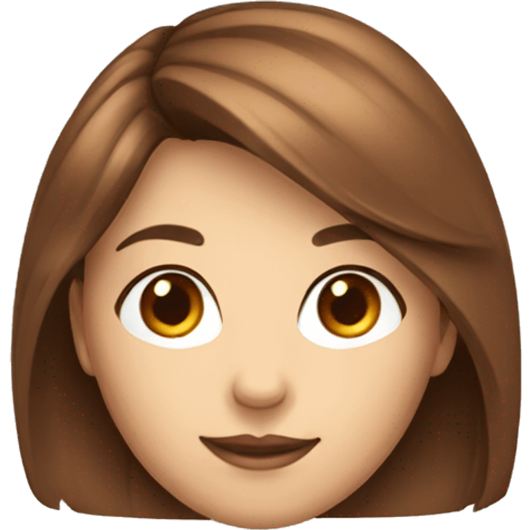 A pretty girl with brown hairs emoji