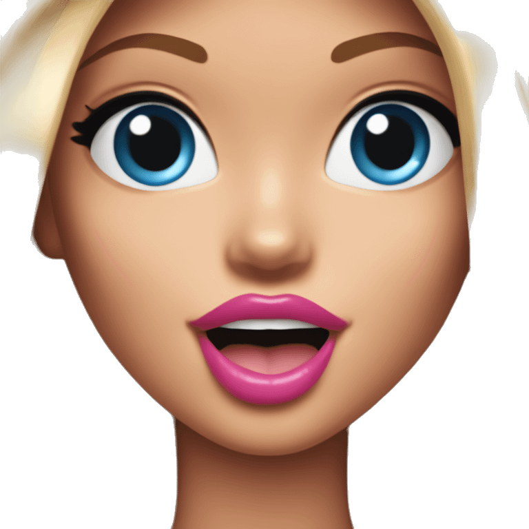 Barbie sticks out tongue  emoji