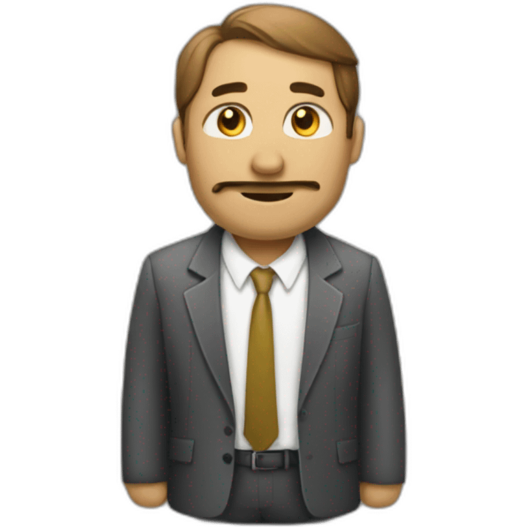 half of homeless and half of businessmen man emoji