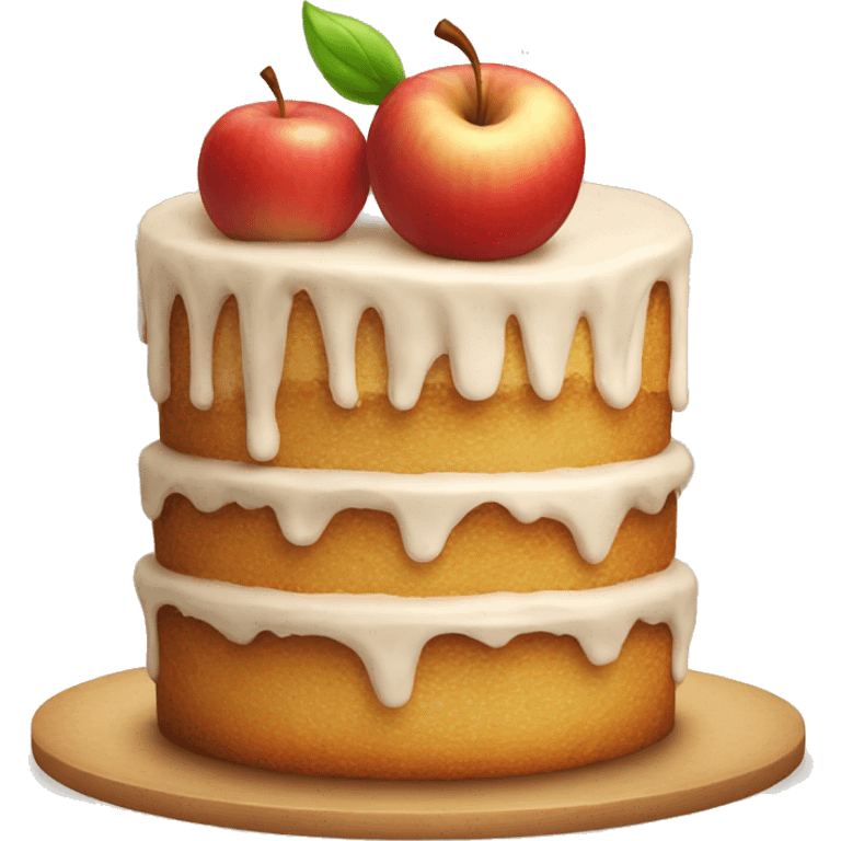 An apple cake emoji