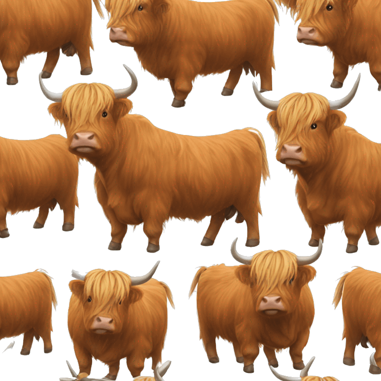 Fatty scottish highland cow emoji