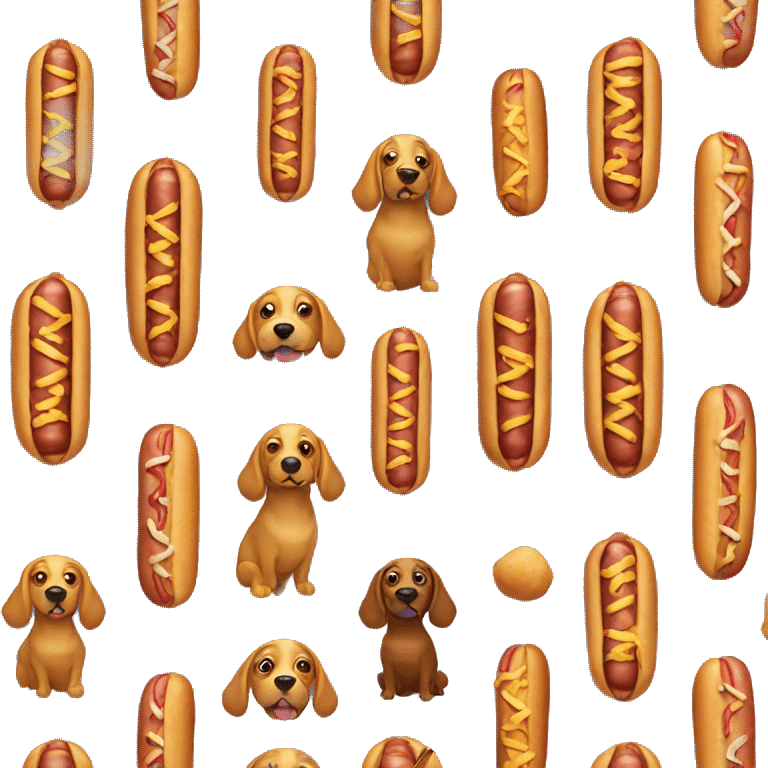 dog and Hot dog emoji