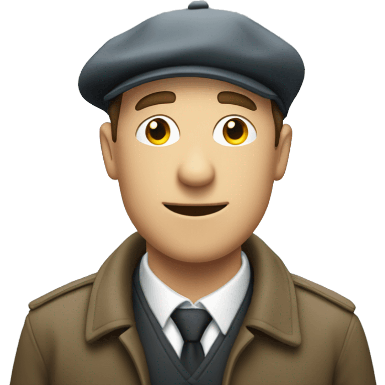 A yorkshire man in a flat cap with a speech bubble saying "ta" emoji