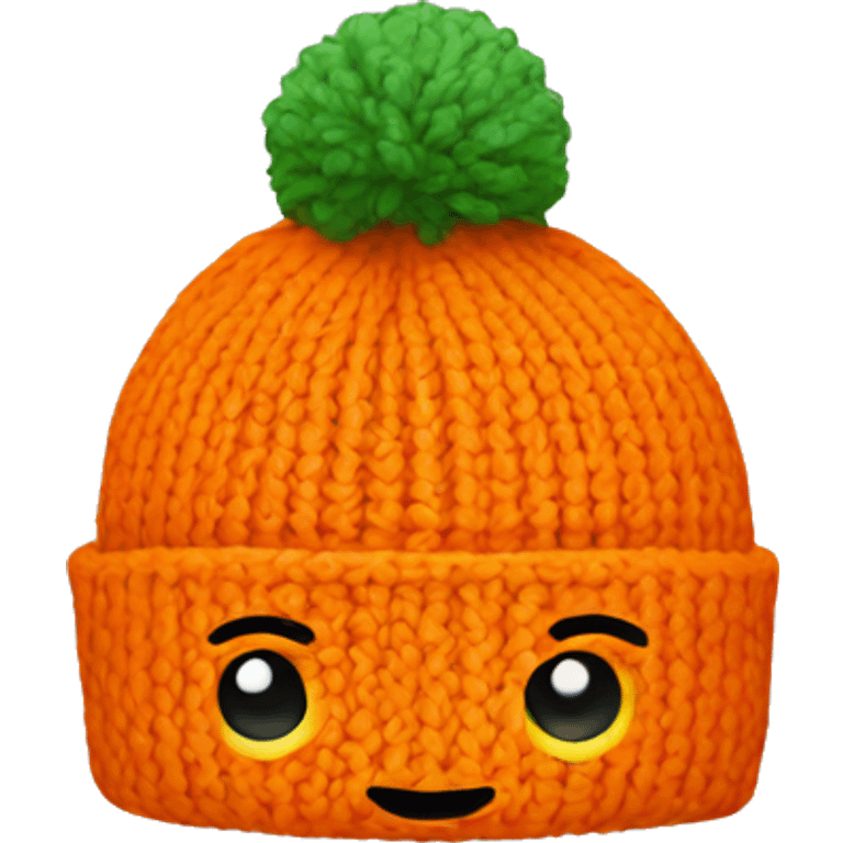 Orange beanie  emoji