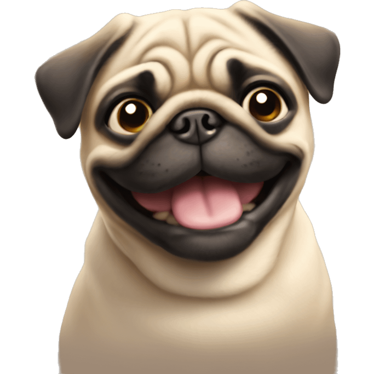 Pug smiling emoji