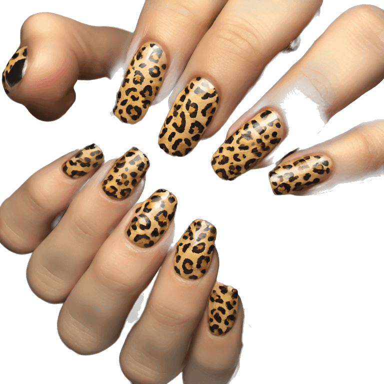 leopard nails emoji