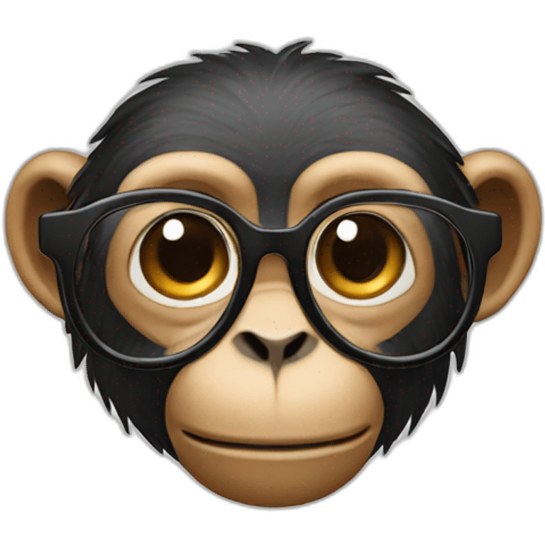 Monkey with glasses emoji