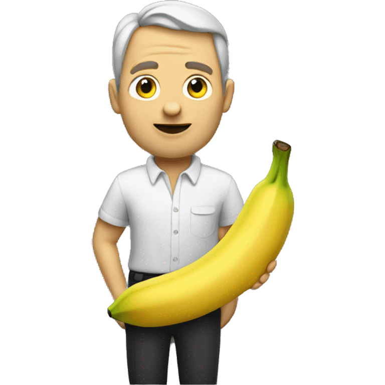 Mike Palka holding a banana  emoji