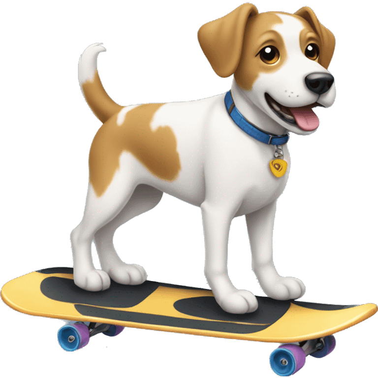 Dog skating boarding emoji