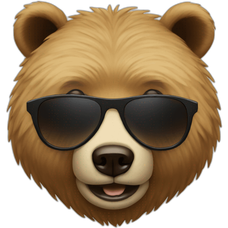 two bears in sunglasses emoji