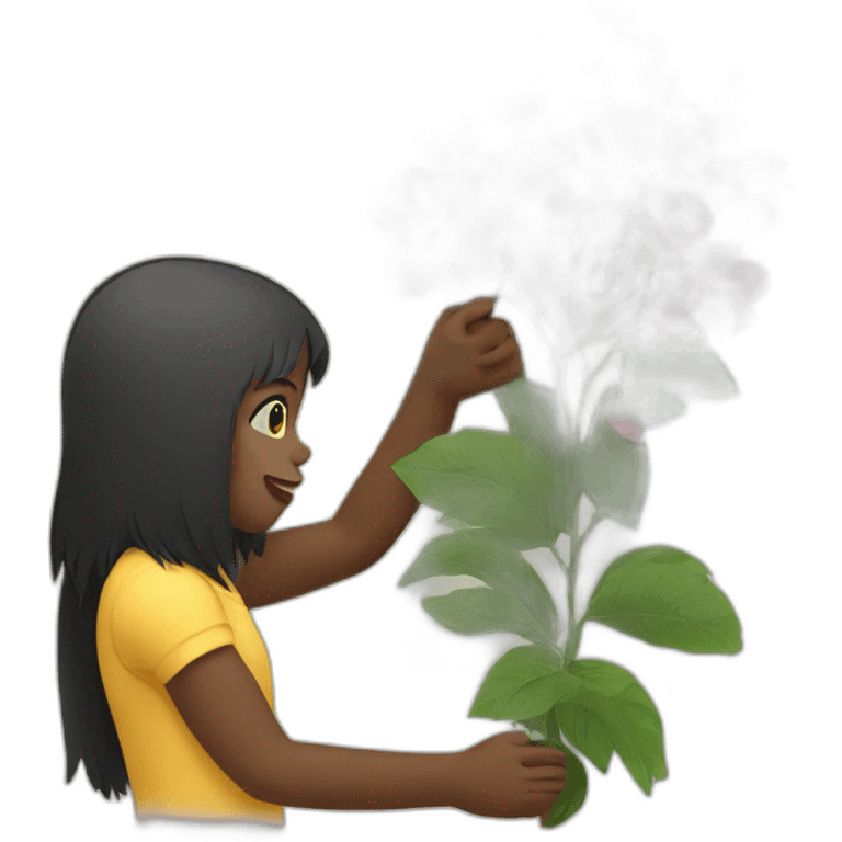 Gorila giving flowers to a girl emoji