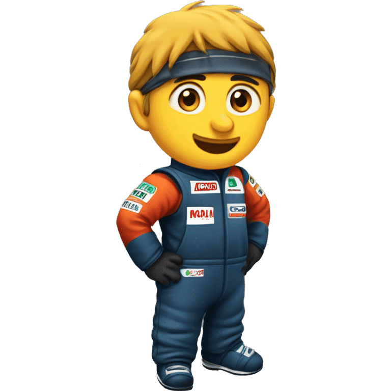 f1 aracı süren bir beb emoji