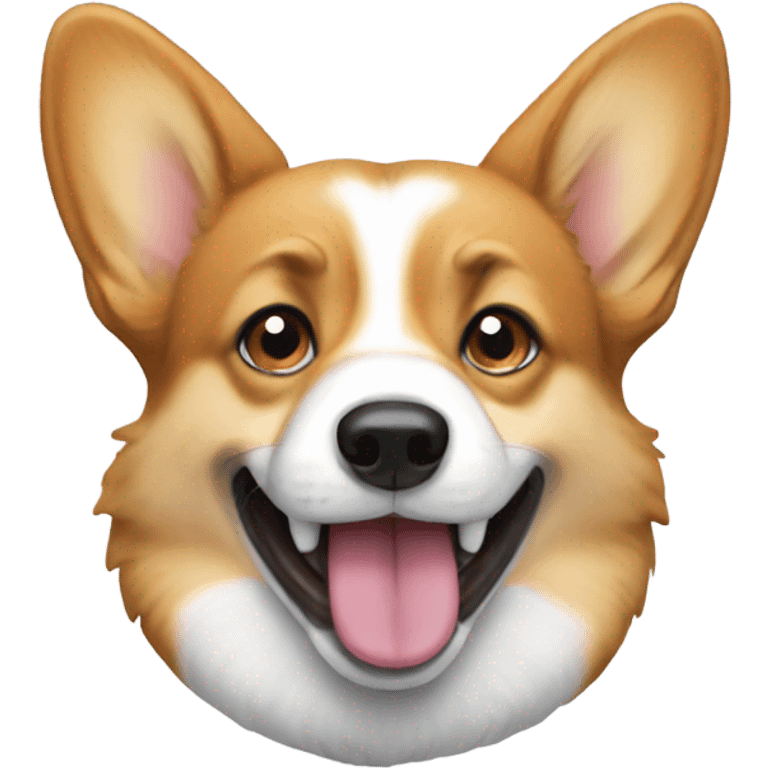 Corgi chewing emoji