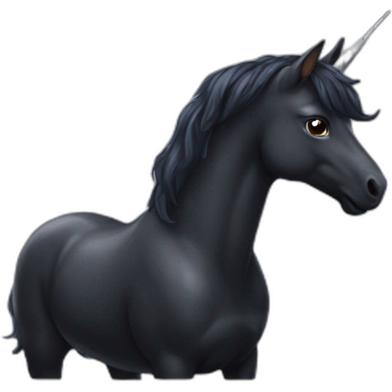 black unicorn emoji