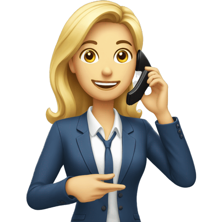 realtor talking on cell phone emoji