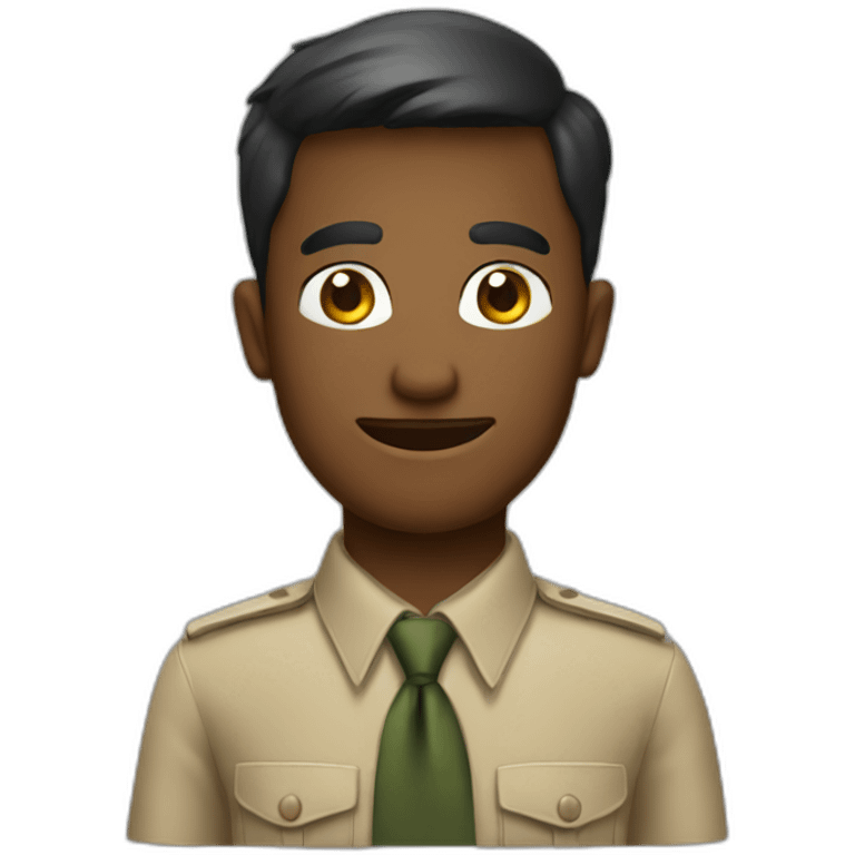 safari man with neck tie emoji