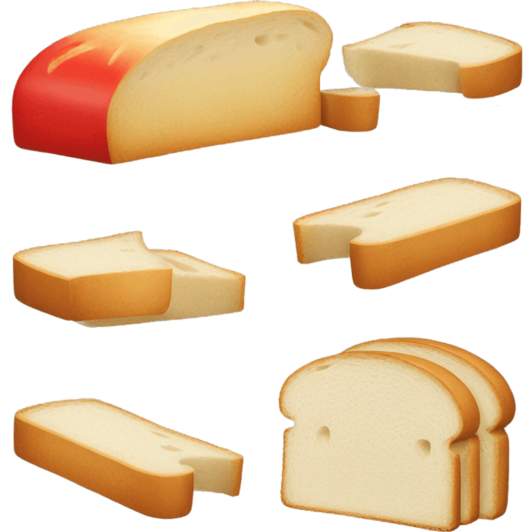 slice of white bread with a straight red sweatband  emoji