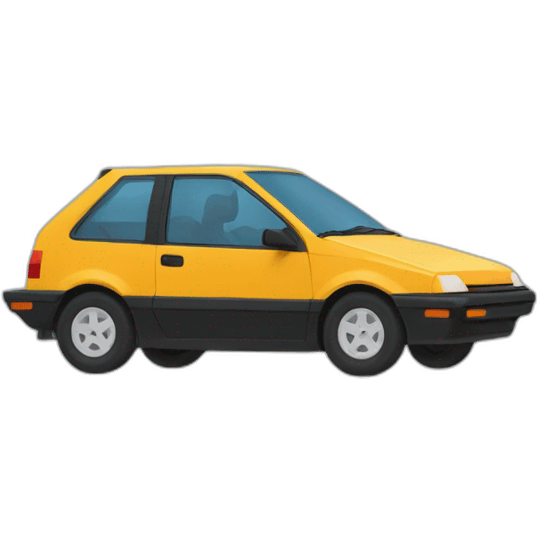 Mkbhd driving a geo metro emoji