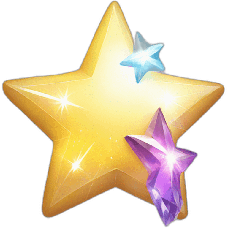 Stars and crystals shining bright emoji