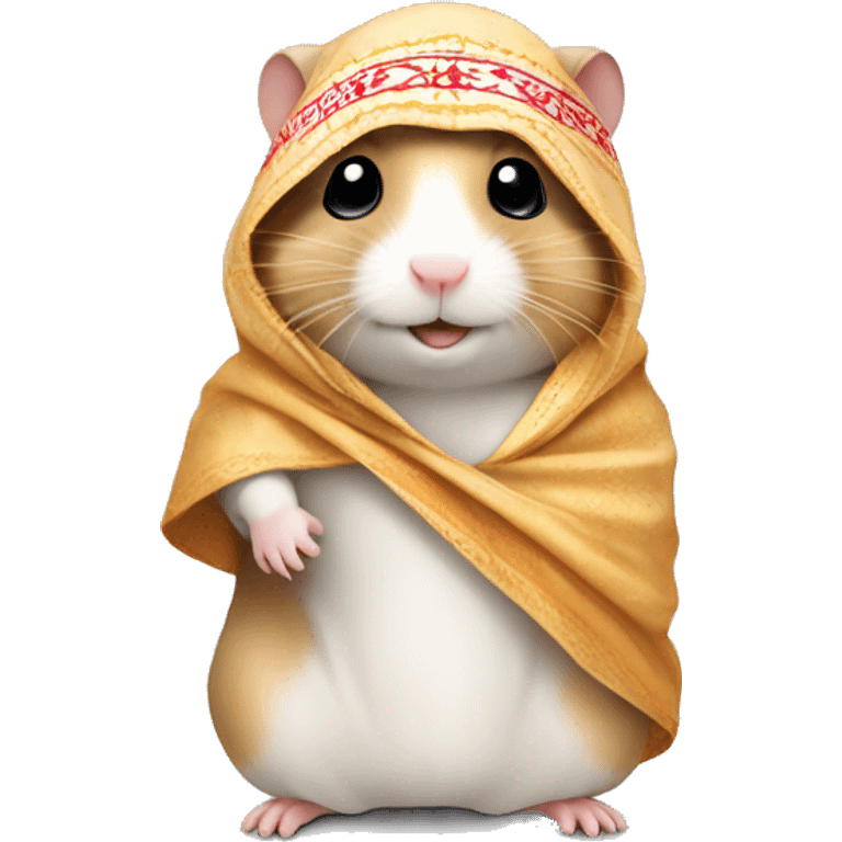 An Arab hamster wearing a thobe and shemagh emoji