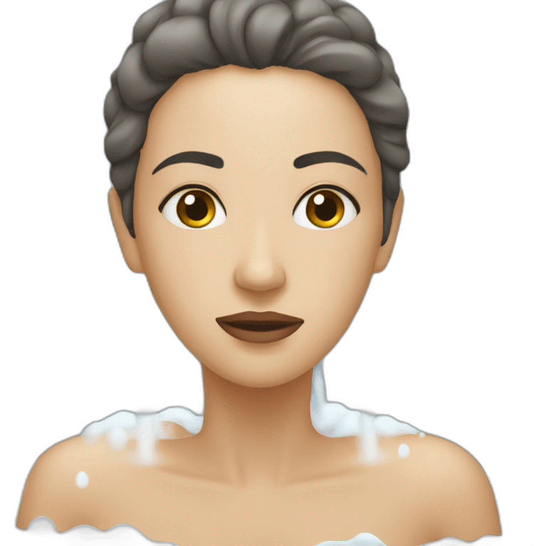 woman taking a cold bath emoji