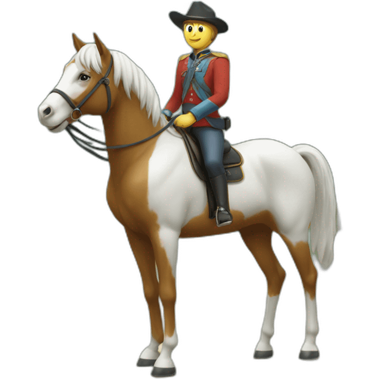 Un chat sur un cheval  emoji