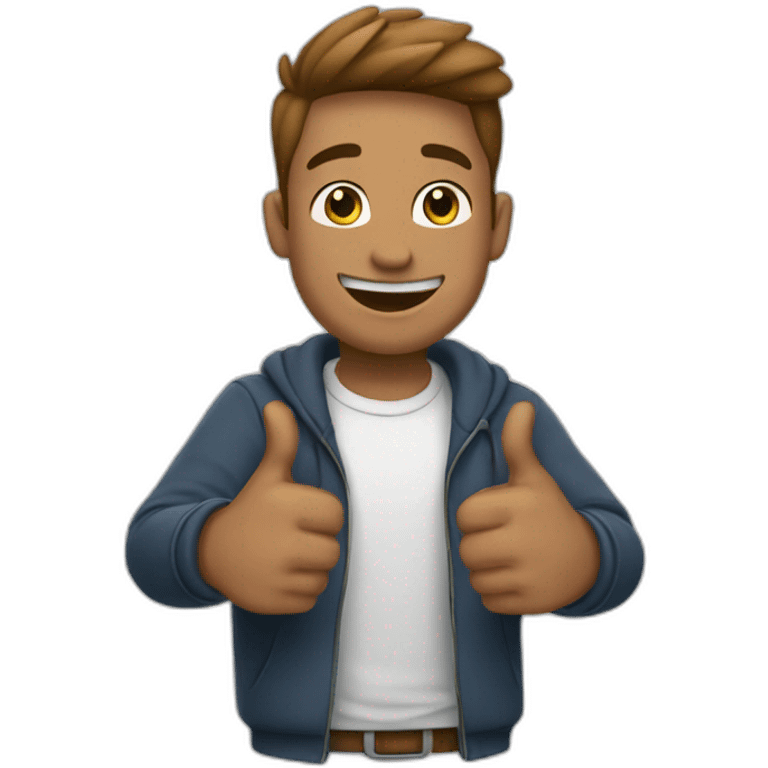 guy giving two thumbs up emoji