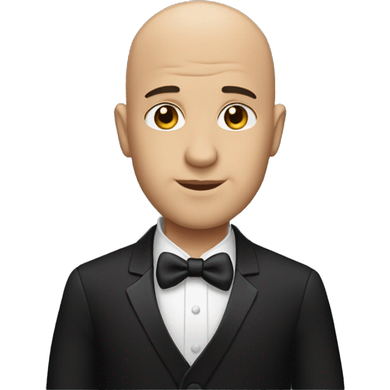 Bald guy in tuxedo emoji