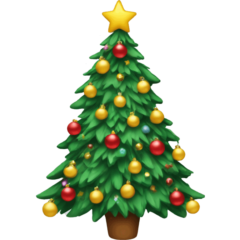 Decorated Christmas tree emoji