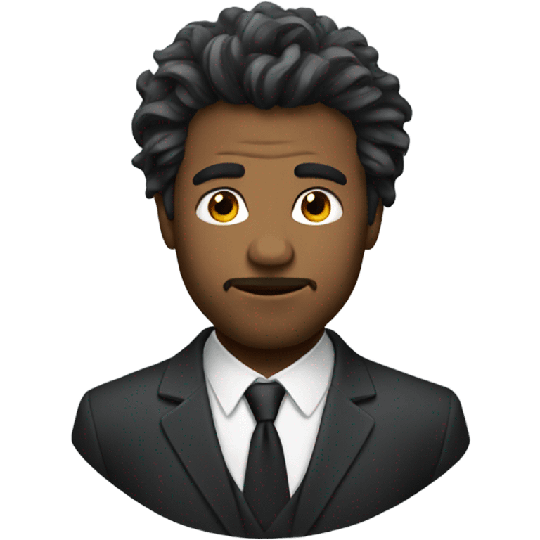 Man in suit with messy hair emoji