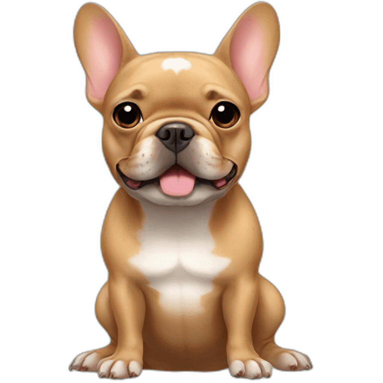 French bulldog with capybara emoji