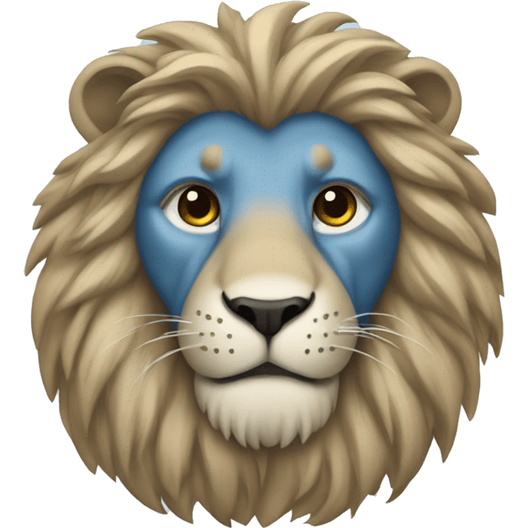  lion in blue color  emoji