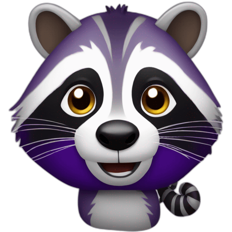 Racoon Aubergine emoji