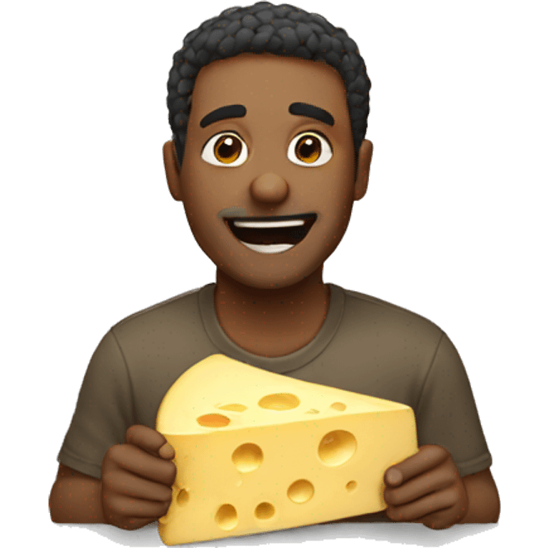 Man that loves cheese emoji