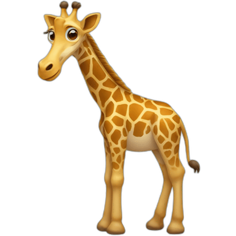 Girafe sur éléphan emoji