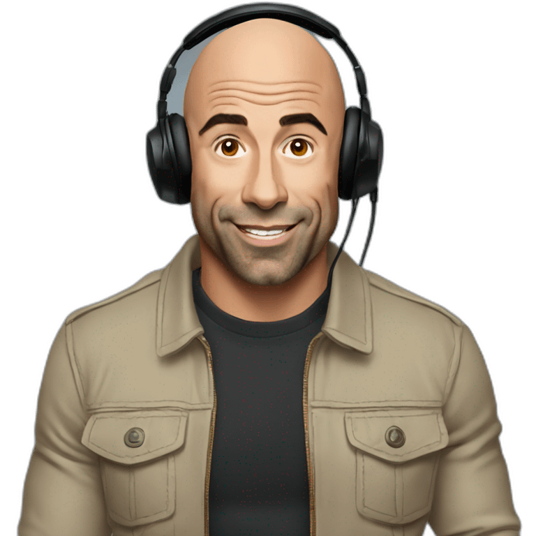 Joe Rogan podcast with a microphone emoji