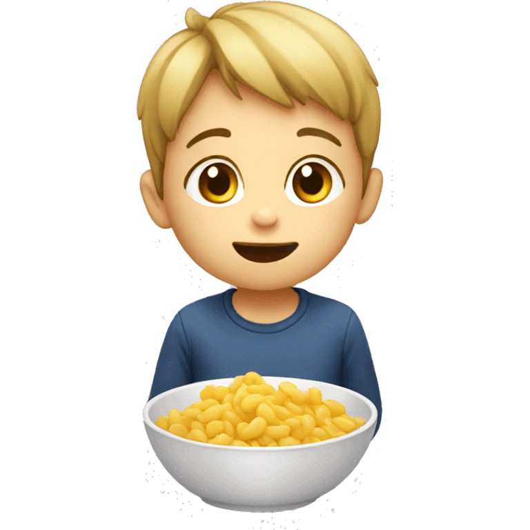 Kid eating emoji