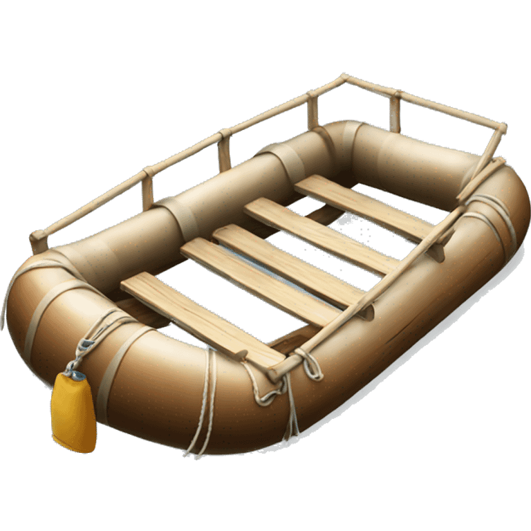 Realistic empty raft emoji