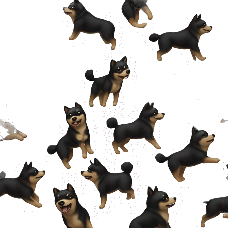 Black Shiba Inu dance emoji