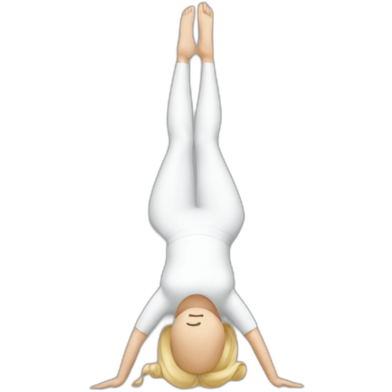 nurse dressed as a princess doing headstand emoji