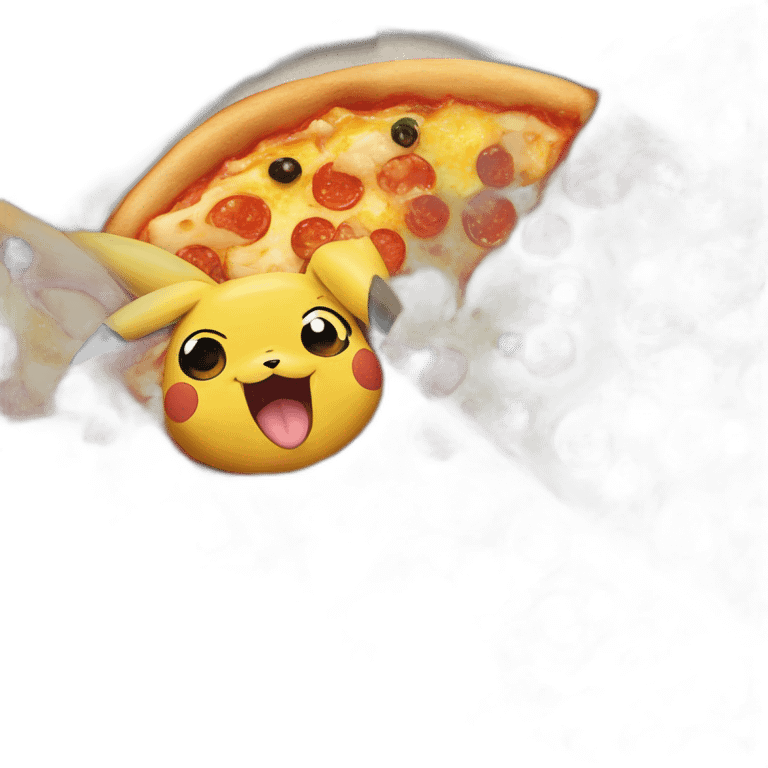 Pikachu mange pizza emoji