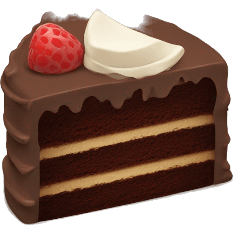 Chocolate cake ( one slice ) cute emoji